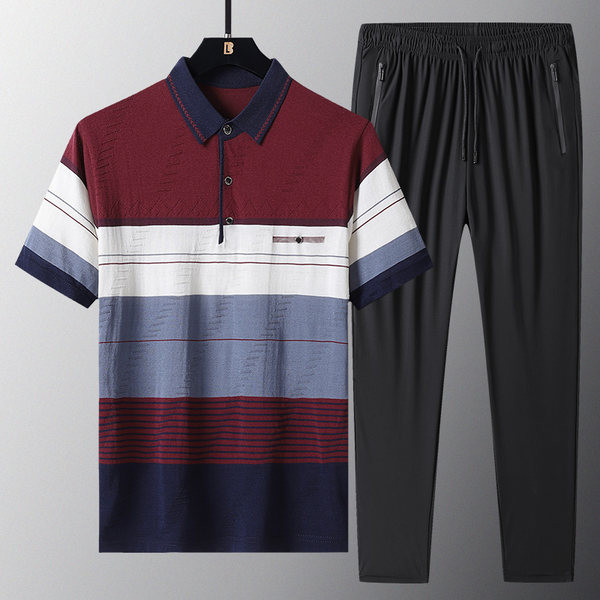 Férfi kétrészes szett - rövid ujjú blúz és sport alsó