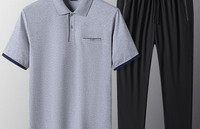 Vīriešu sporta komanda - divdaļīga blūze ar apkakli un apakšu