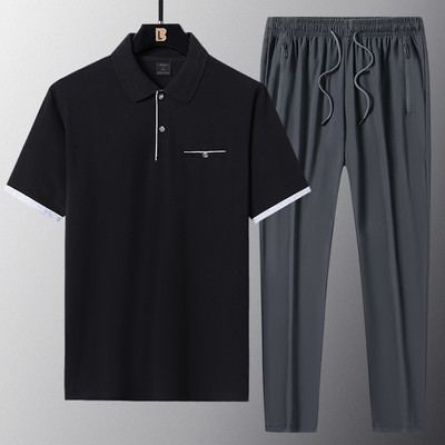 Vīriešu sporta komanda - divdaļīga blūze ar apkakli un apakšu