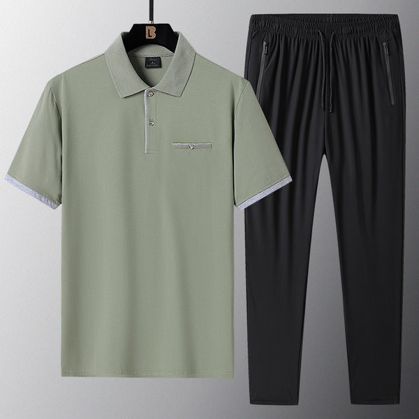 Vīriešu sporta komanda - divdaļīga blūze ar apkakli un apakšu