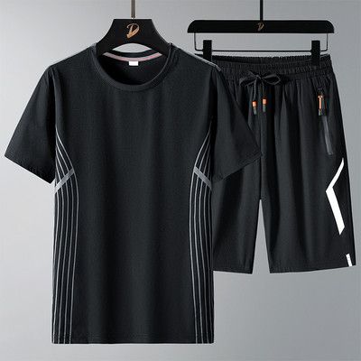 Ανδρική φόρμα - κοντομάνικο με κορδόνια και τσέπη