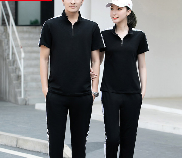 Vīriešu sporta apģērbs divdaļīgs t-krekls un apakšas ar uzrakstiem