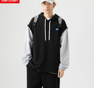 Casual ανδρικό αθλητικό σετ φούτερ και παντελόνι με κουκούλα