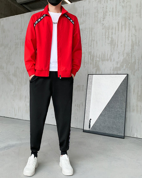 Vīriešu sporta divdaļīgs komplekts ar kabatu