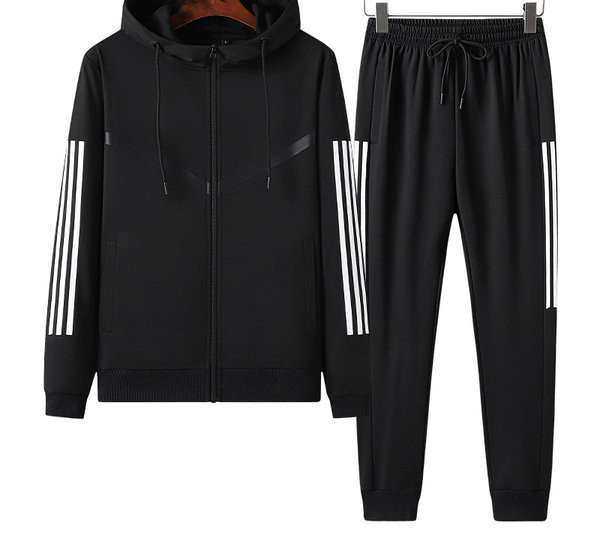 Sport modell férfi kétrészes szett cipzárral és kapucnival