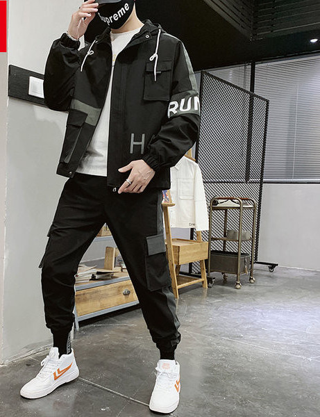 Muški jesenski komplet sa džepovima - dva dijela