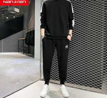 Antarctic Spring and Autumn Casual Set Men\'s 2022 new Korean version of the trendy matching head sports leisure set