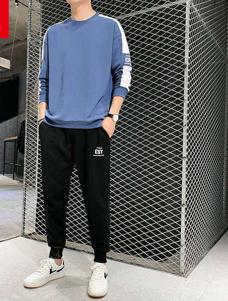 Antarktiszi tavaszi és őszi alkalmi szett 2022-es férfi új koreai változata a divatos hozzáillő fejsport szabadidőszettből