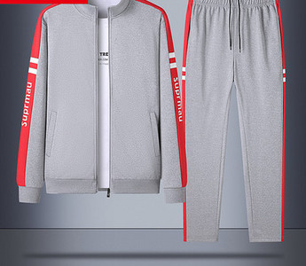 Ανδρικό σετ μπλούζα με φερμουάρ και παντελόνι με κορδόνια