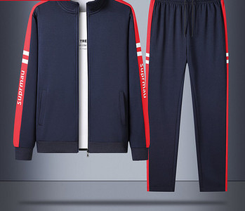 Ανδρικό σετ μπλούζα με φερμουάρ και παντελόνι με κορδόνια