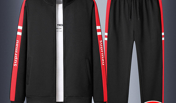 Ανδρικό σετ  μπλούζα με φερμουάρ και παντελόνι με κορδόνια