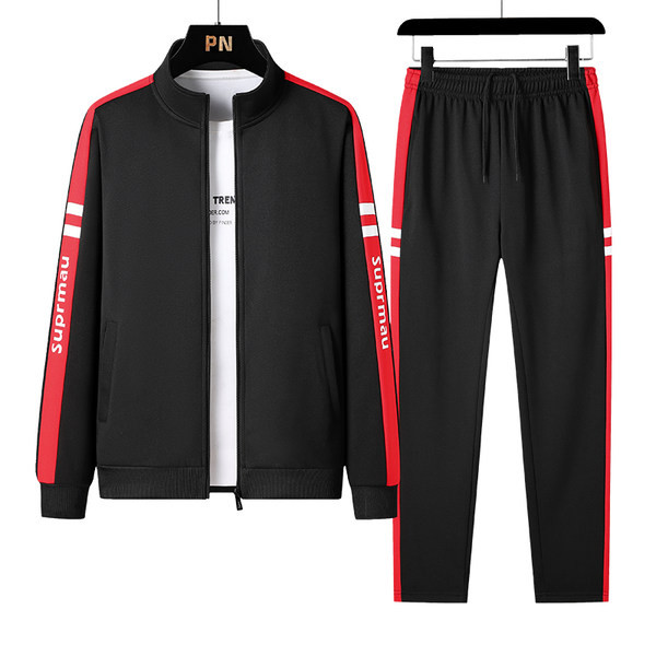 Ανδρικό σετ  μπλούζα με φερμουάρ και παντελόνι με κορδόνια