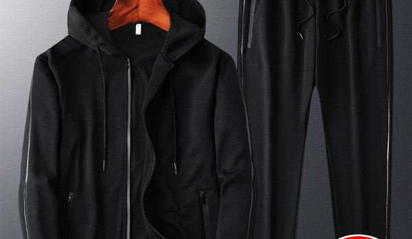 Κλασικό μοντέλο ανδρικό αθλητικό σετ με κουκούλα και κορδόνια