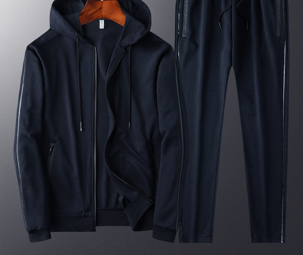 Κλασικό μοντέλο ανδρικό αθλητικό σετ με κουκούλα και κορδόνια