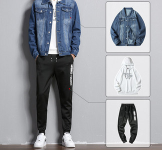 Νέο μοντέλο ανδρικό σετ με επιγραφή