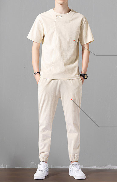 Alkalmi férfi póló és alsó garnitúra