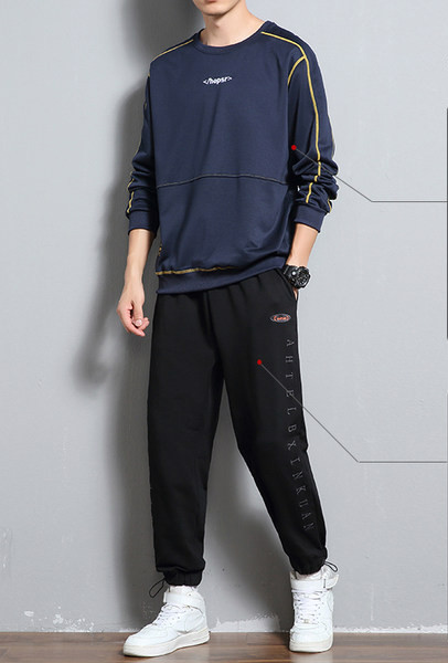 Ikdienas vīriešu blūzes un apakšas komplekts