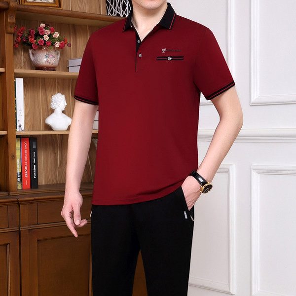 Jauna modeļa sporta vīriešu divdaļīgs komplekts ar īsām piedurknēm un apakšu ar kabatu un logotipu