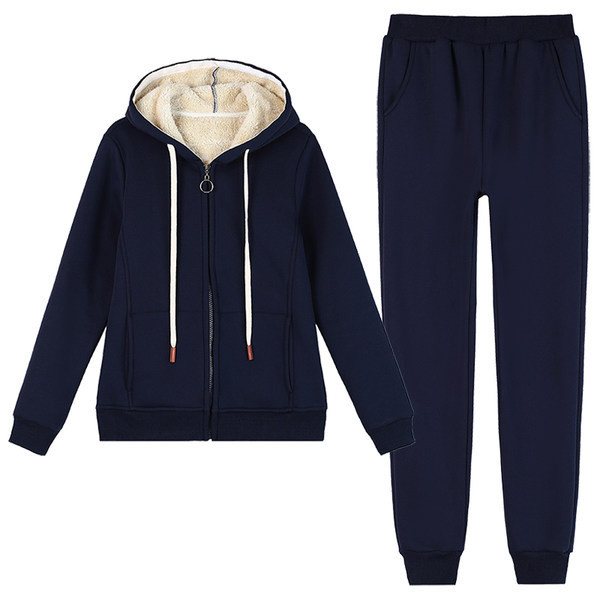 Moderns sieviešu komplekts ar dūnu oderi - divas daļas