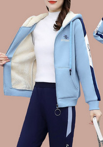 Γυναικεία φόρμα  με φόδρα και κουκούλα