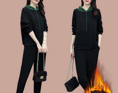 Γυναικείο casual φόρμα με κουκούλα