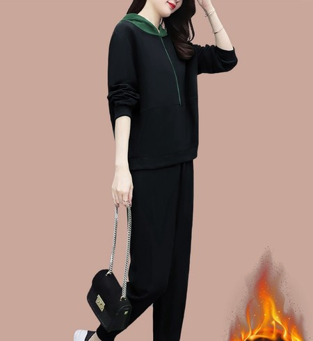 Γυναικείο casual φόρμα με κουκούλα