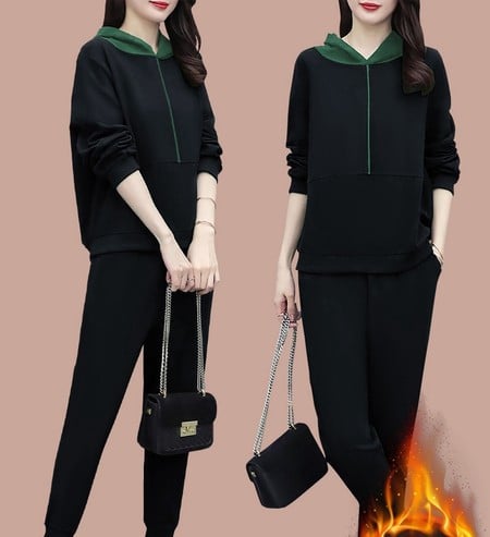 Γυναικείο casual φόρμα με κουκούλα