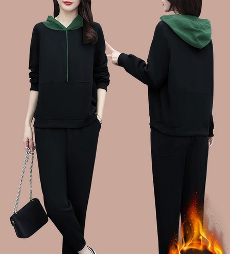 Γυναικείο casual φόρμα με κουκούλα