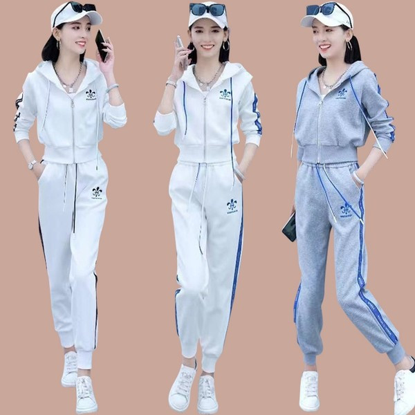 Sieviešu treniņtērps ar kapuci ar mežģīnēm