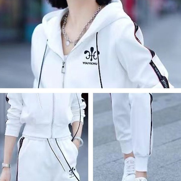 Sieviešu treniņtērps ar kapuci ar mežģīnēm