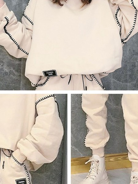 Γυναικεία φαρδιά φόρμα με στάμπα δύο τεμαχίων