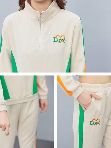 Γυναικείο σετ δύο τεμαχίων casual κέντημα