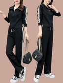 Γυναικεία αθλητική φόρμα με σωληνώσεις και φερμουάρ