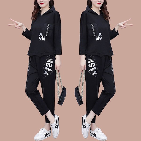 Ženski ležerni gornji i donji set s kapuljačom