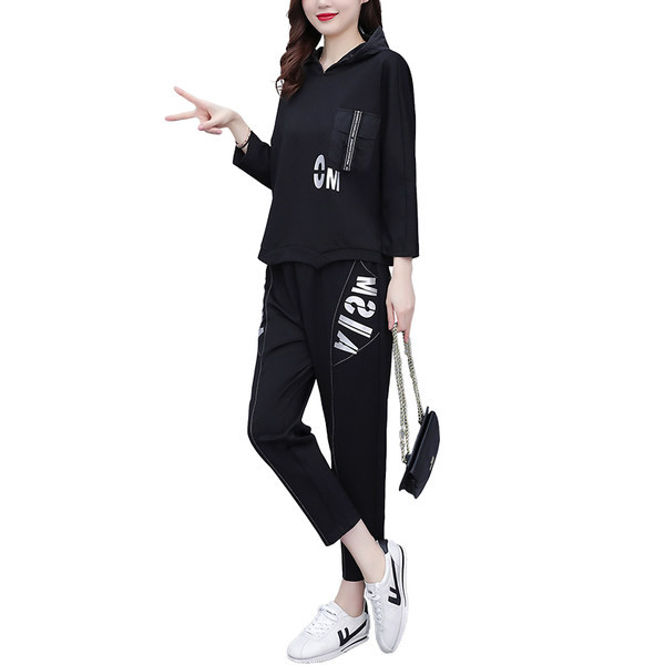 Ženski ležerni gornji i donji set s kapuljačom