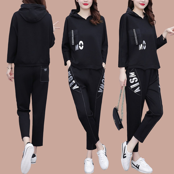 Ženski ležerni gornji i donji set s kapuljačom