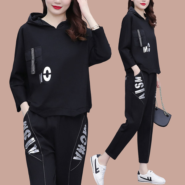 Ženski ležerni gornji i donji set s kapuljačom