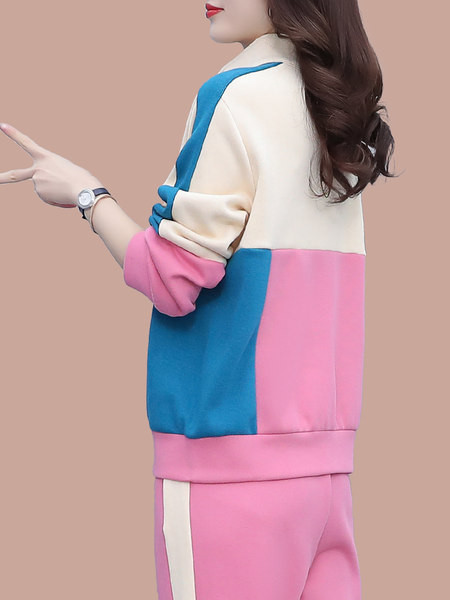 Női levélnyomtatott alkalmi kétrészes készlet