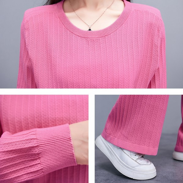 Sieviešu divdaļīgs sporta komplekts ar platām kājām