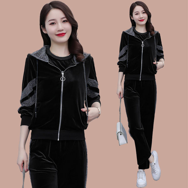 Női háromrészes plüss szett - télre is alkalmas