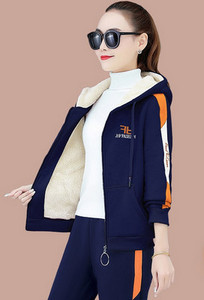 Sportisks sieviešu divdaļīgs treniņtērpa komplekts ar rāvējslēdzēju ar oderi