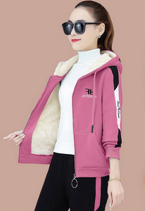 Sportisks sieviešu divdaļīgs treniņtērpa komplekts ar rāvējslēdzēju ar oderi