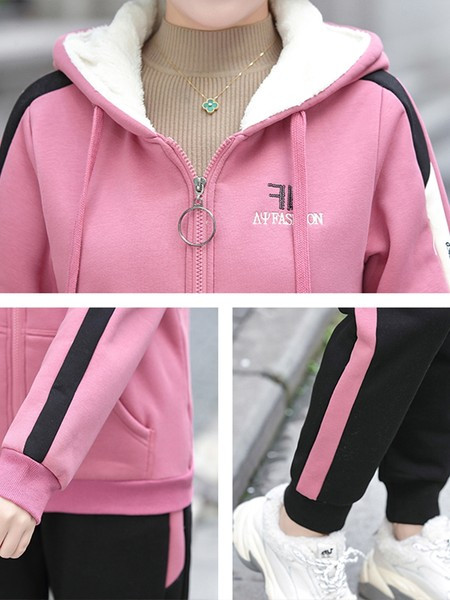 Ženska dvodijelna zimska kombinacija - dukserica s kapuljačom i donjim dijelom