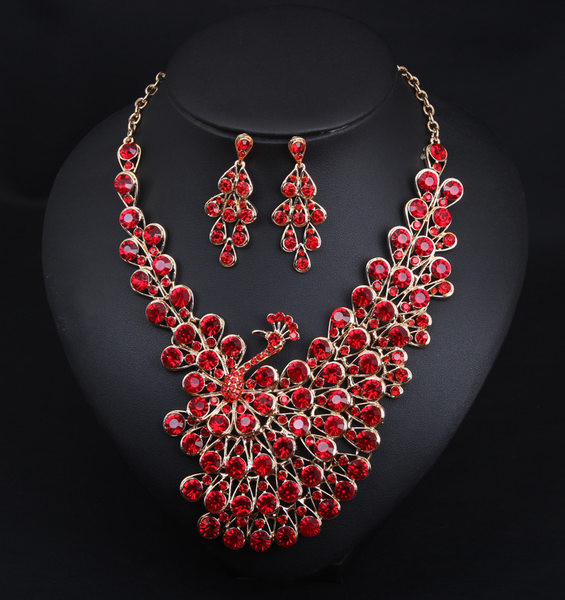 Moderns sieviešu komplekts ar krāsainiem akmeņiem