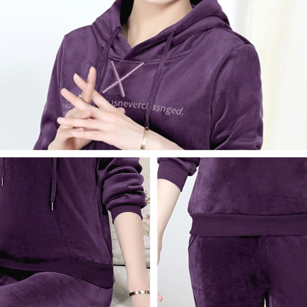 Divdaļīgs samta sporta tērps