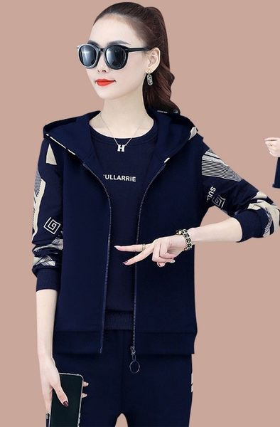 Moteriškas trijų dalių komplektas su užtrauktuku