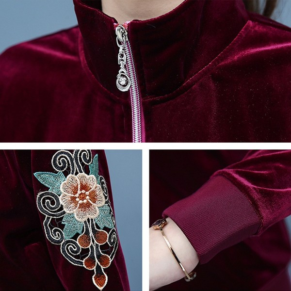 Divdaļīgs samta sieviešu tērps