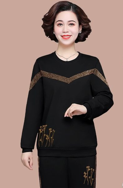 Divdaļīgs ikdienas komplekts sievietēm ar O veida kakla izgriezumu