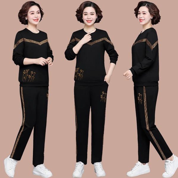 Divdaļīgs ikdienas komplekts sievietēm ar O veida kakla izgriezumu