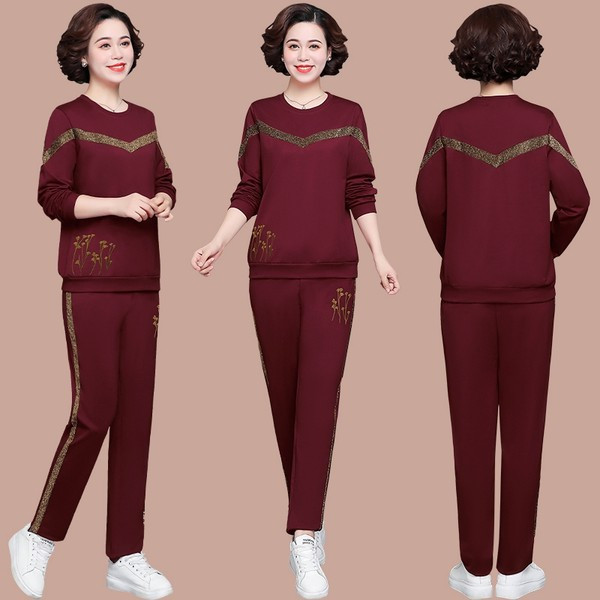 Divdaļīgs ikdienas komplekts sievietēm ar O veida kakla izgriezumu